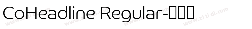 CoHeadline Regular字体转换